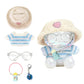 Vpdslabubu Clothes For Labubu(No Dolls) - The Set Includes 5 Accessories, Including A Heart-Shaped Velvet Hat, Glasses, A Handma