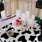 Remagr 3 Pcs Cow Tablecloth Round Print Table Cloths Plastic,84   Disposable Cow Themed Table Cover for Farm Animal Birthday P