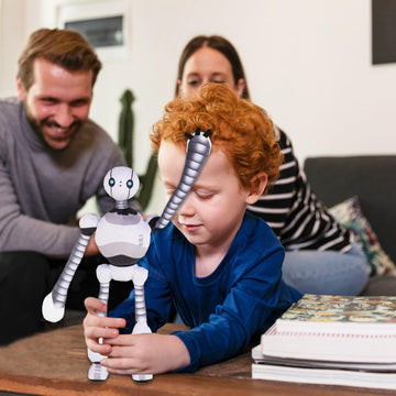 Adjustable 13 Inch Plush Robot Toy, Funny Stuffed Animal Gifts For Girls & Boys