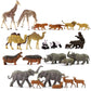 24Pcs Ho Scale Painted Wild Animals 1:87 Pvc Elephant Camel Giraffe Tiger Lion Panda Bear Deer Hippo Rhino Model Railway An8718