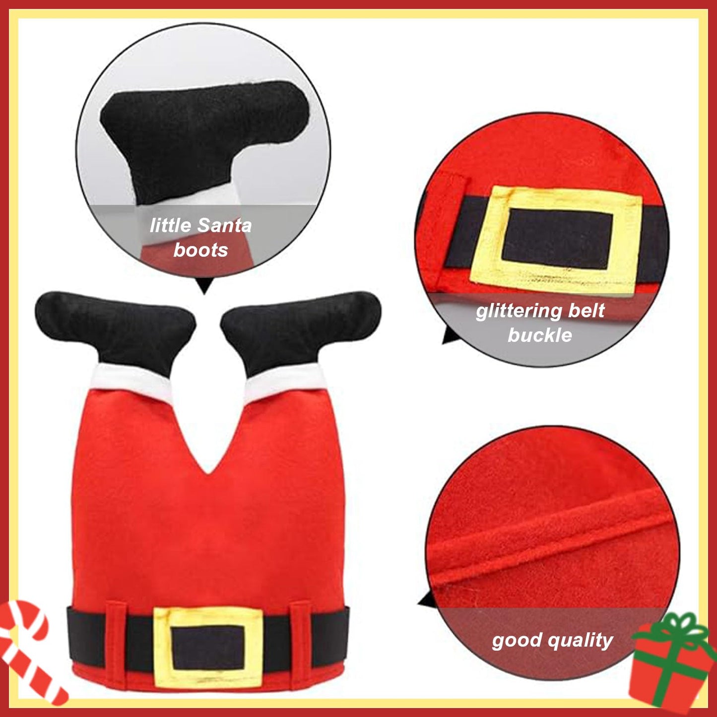 Funny Christmas Hat, Hilarious Santa Hat Red Christmas Pants Cap For Kids Children By Domexmas