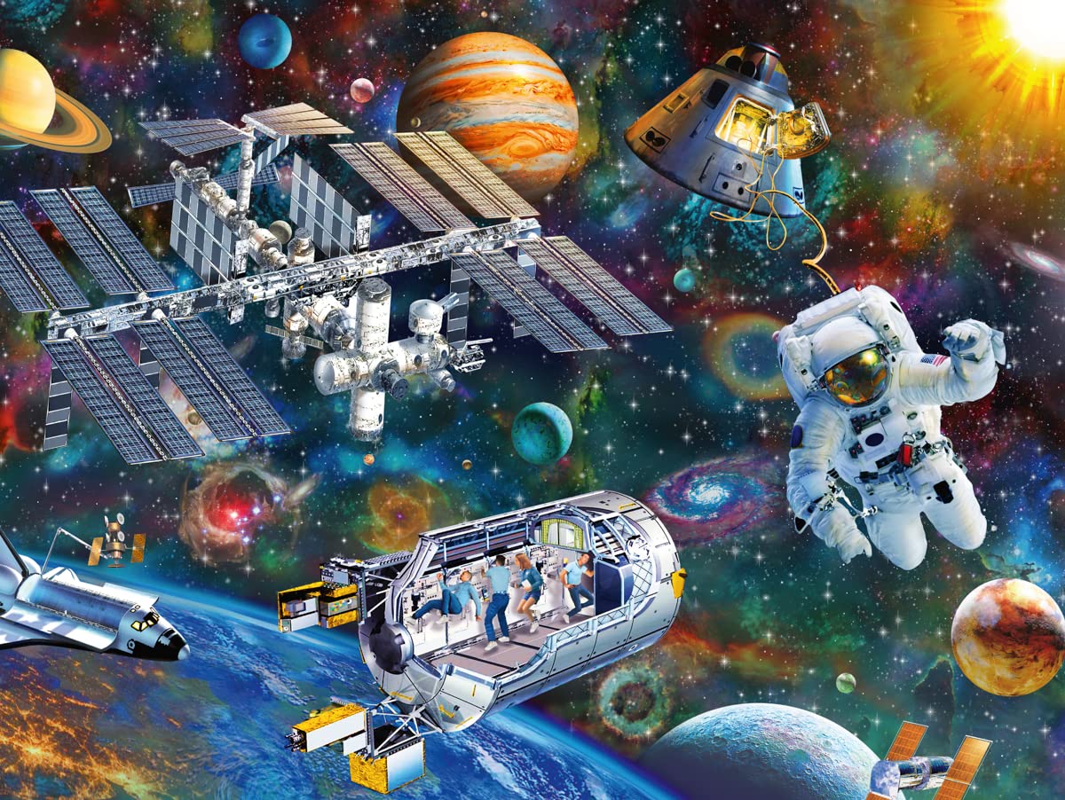 Ravensburger Cosmic Exploration Kids Jigsaw Puzzle | 200 Unique Xxl Pieces | Anti-Glare Fun & Educational Toy | Fsc Certified - 19.5' X 14.25' Multicolor