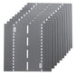 Feleph Classic Road Base Straight Plates, Street Road Building Set, 25 X 25 Cm Town Baseplate Compatible With Major Brands Building Bricks(Straight 10 Pieces)
