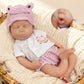 OtardDolls Silicone Reborn Baby Dolls 33cm Full Body Girl Lifelike Handmade Painted Dolls Silicone Reborn Babies for Kids