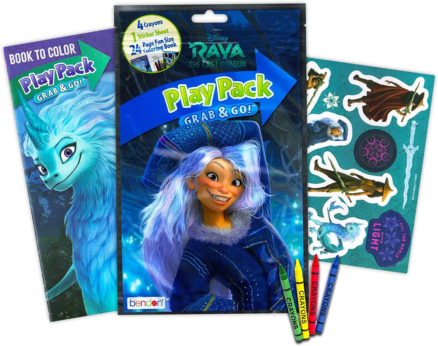 (12 PACK) Grab & Go Play Packs Kids Coloring Books With Crayons Party Favor Bulk for Boys Girls Princess Superhero Cartoon Chara