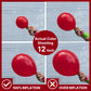 PartyWoo Ruby Red Balloons - 100 pcs in 5"-36" Sizes, Rubber Material, Ideal for Birthday & Wedding Decorations