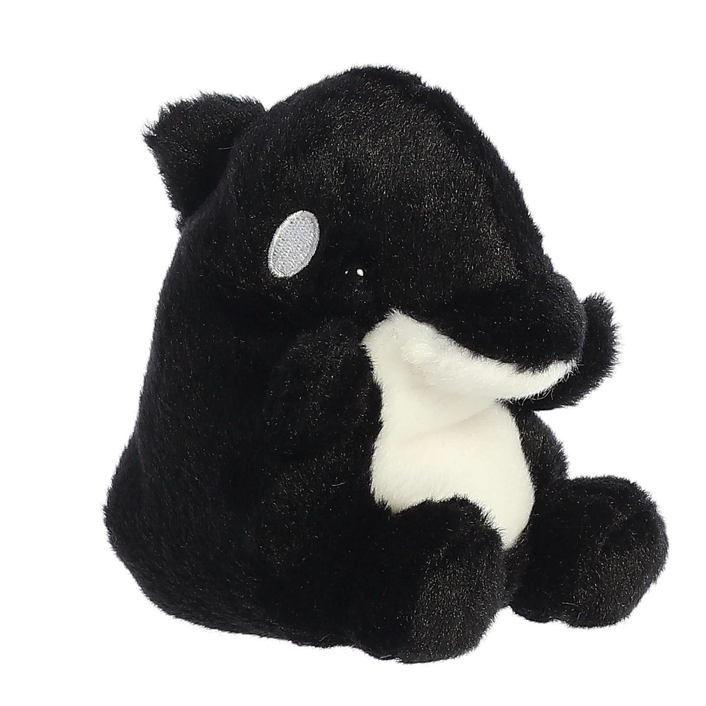 Aurora® Juneau Orca™ Stuffed Animal - Mini 5" - Black - Polyester - Pocket-Sized Collectible