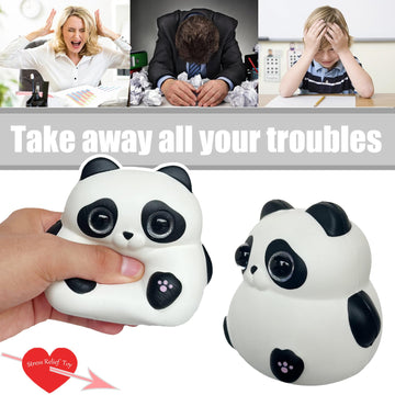 Funnysquee Cute Fat Panda Squishies Big Eyes Animal Toy Birthday Gift For Kids,Kawaii Stress Relief Squishie Toy