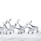 Nambe Christmas Sleigh With Reindeer Figurine Set - 3-Piece Seasonal Decor Figurines, Metal Alloy & Acacia Wood Christmas Home Decoration For Mantels Or Tables - Winter Wonderland Decor