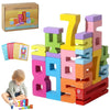 Tpwsd 20 Pcs Wooden Number Building Blocks,Digital Building Number Blocks,Wooden Number Blocks,Puzzle Development/Promote Parent