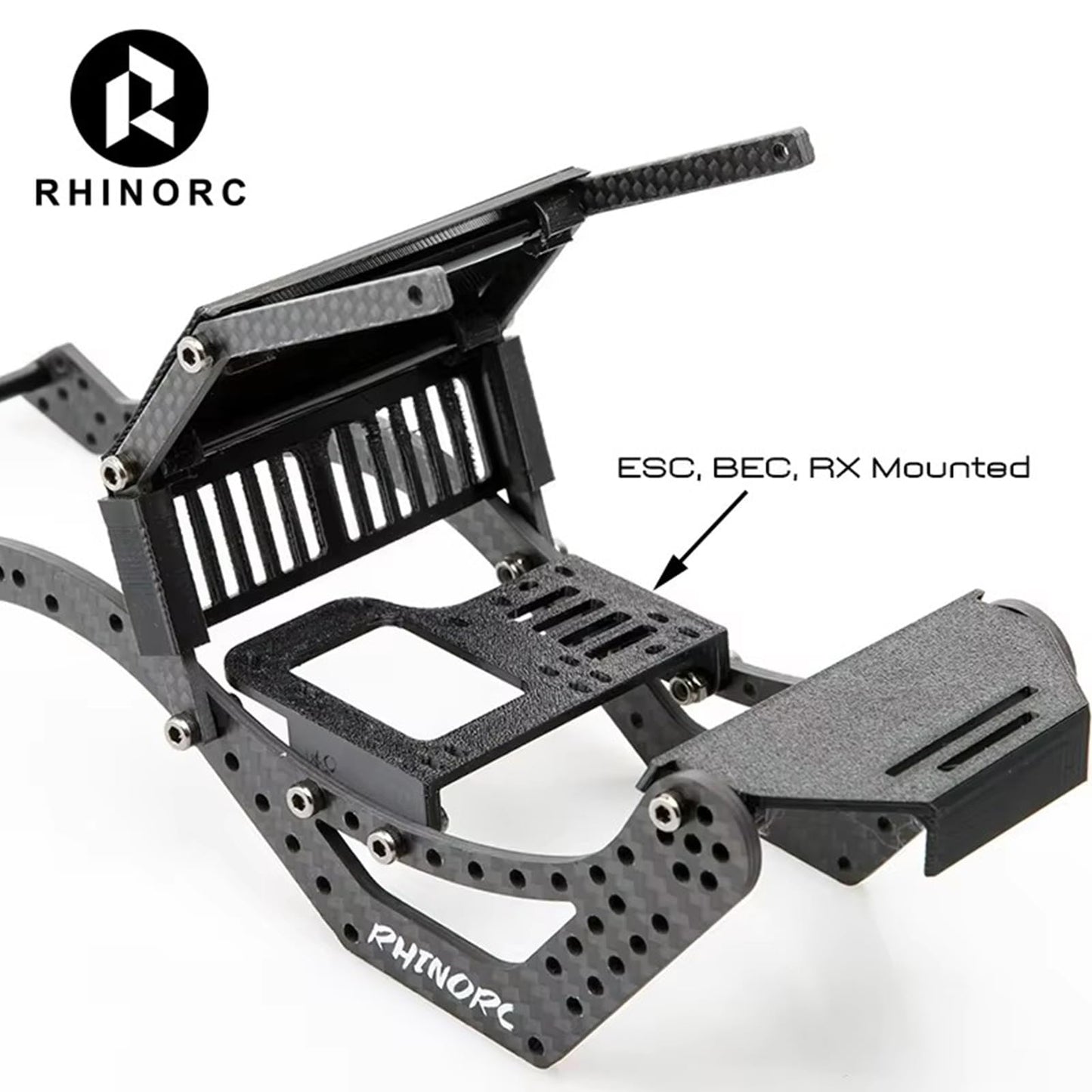 Rhinoesc Rhinorc W1 Chassis,Crawler Frame Chassis Kit,With Titanium Alloy Link Kit For 1/10 Rc Crawler Car (W1 Kit)