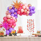 Pink Purple Balloon Arch Kit, Pink Purple Balloon Garland With Rose Red Pink Purple Rose Gold Latex Balloons And Star Foil Ballo