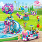 Hogokids Girls Theme Park Building Set - 638 Pieces Friends Ice Cream Truck Building Block Kit 4 In 1 Model Princess Water Park Slide Toys For Kids Girls Boys Aged 6 7 8 9 10 Years Old