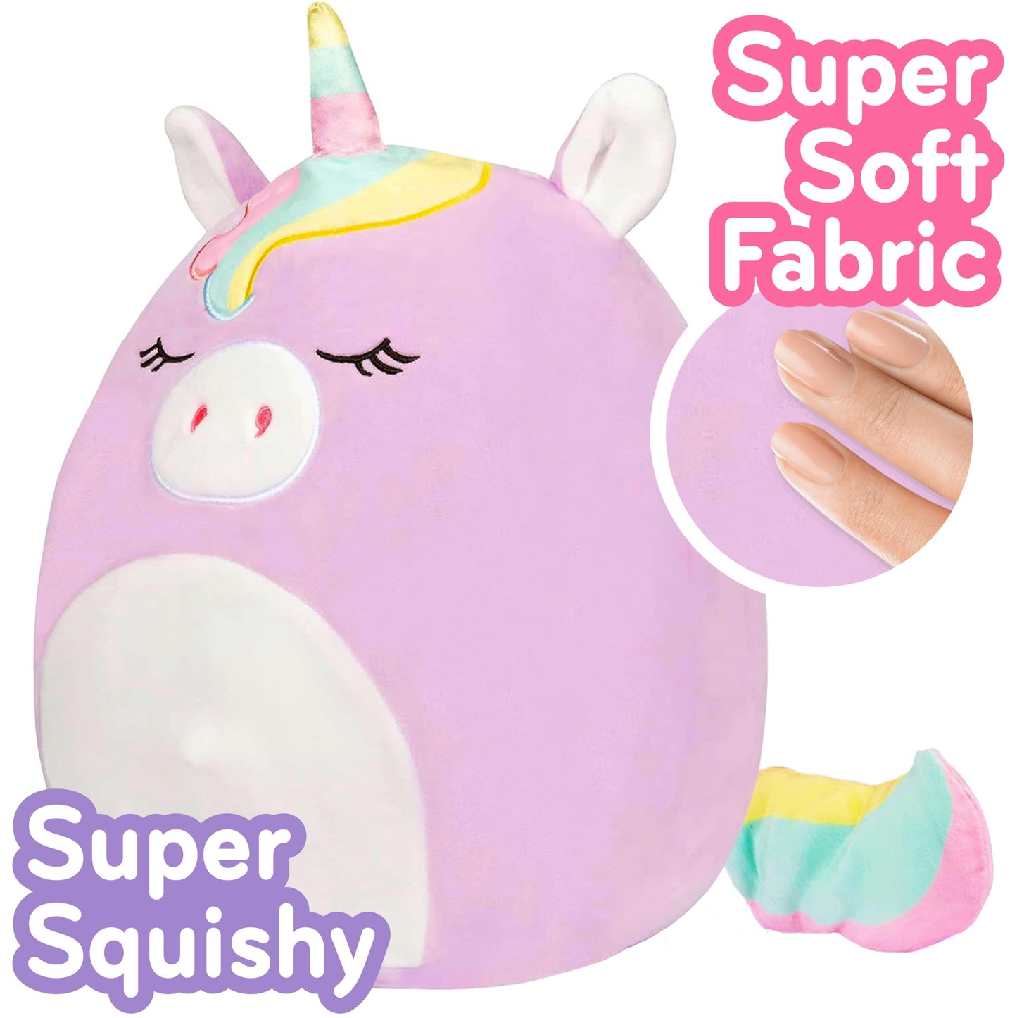 Squishmallows 16-Inch Jumbo Purple Unicorn & 12'' Mystery Squish Value Pack - Get Two Official Jazwares Plush For Less - Collect