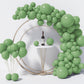 130Pcs Sage Green Balloons Different Sizes 18'' 12'' 10'' 5'' Balloon Garland Arch Kit Perfect For Birthday Party, Graduation, B
