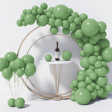 130Pcs Sage Green Balloons Different Sizes 18'' 12'' 10'' 5'' Balloon Garland Arch Kit Perfect For Birthday Party, Graduation, B
