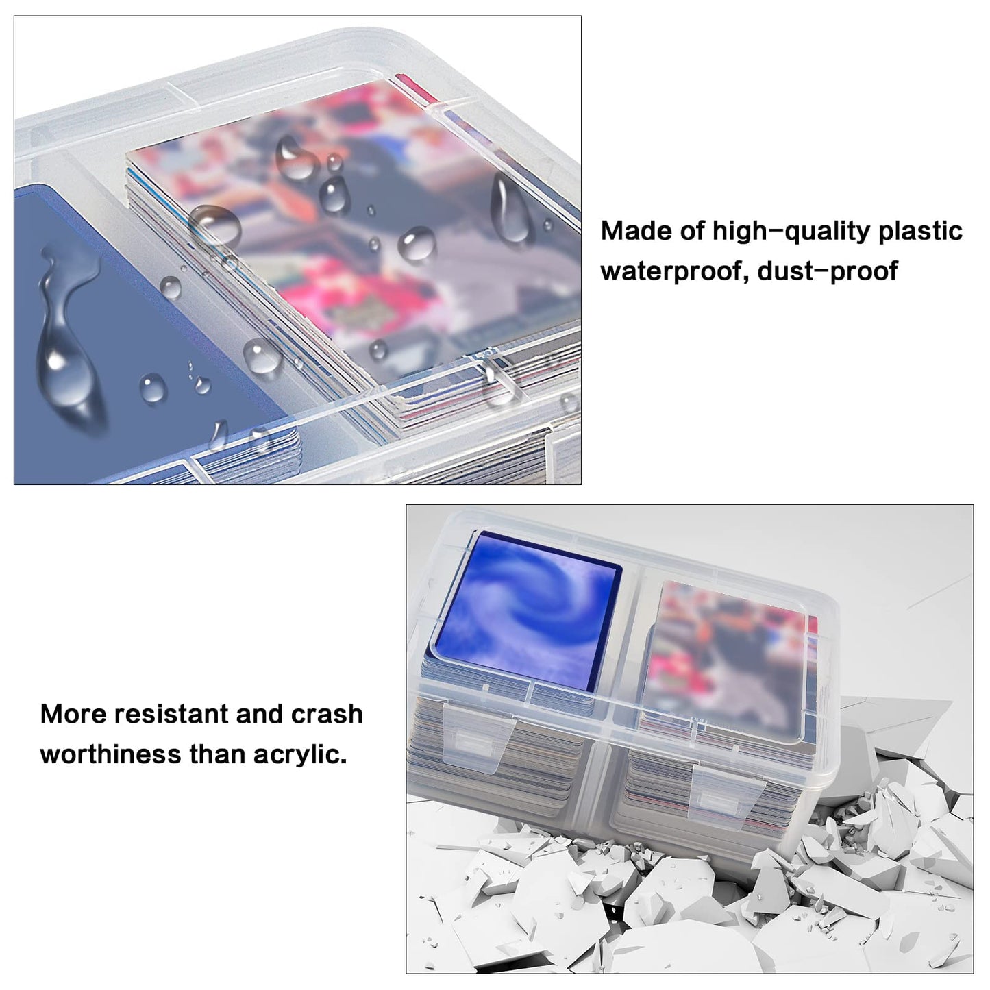 Fullcase Card Case Holder Compatible With Baseball Football Sports Game, Trading Cards Storage Also For Pm Tcg/For Mtg/For C.A.H/For Topps Display Collector Organizer(Box Only)