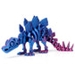3D Printed Dinosaur  3D Printed Animals Dragon Fidget Toy mature-themed Desk  Poseable Dino Skeletons with Articulated Joints  Easter Basket Stuffers  Home Decor  Stress Relief Toy for Autism (Stegosaurus)