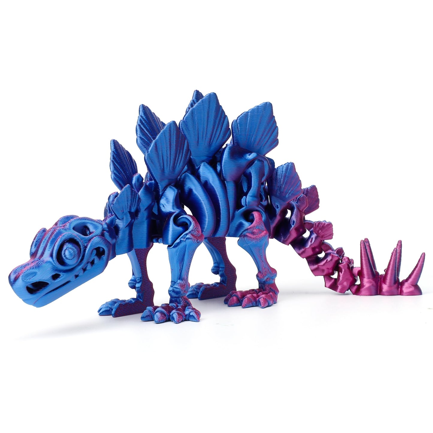 3D Printed Dinosaur  3D Printed Animals Dragon Fidget Toy mature-themed Desk  Poseable Dino Skeletons with Articulated Joints  Easter Basket Stuffers  Home Decor  Stress Relief Toy for Autism (Stegosaurus)