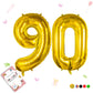 Smlpuame 40 Inch Number Balloon 0-9 Gold Large Number 90 Balloons,Digital Balloons For Birthday Party Celebration Decorations Su