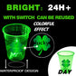 mishunyus 24 Pcs Glow St.Patricks day Cups,St.Patricks Day Party Supplies,Shamrock Party Cups for Party Decorations,Party Favo
