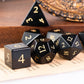 UDIXI Stone DND Dice Set, 7PCS Gemstone Dice Natural Stone Dice Set with Gift Case for Dungeons and Dragons Role Playing Game an