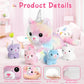 Kmuysl Plush Unicorn Kitty Toys For Girls Ages 3 4 5 6 7 8+ Year - Cat Mommy Stuffed Animal With 4 Baby Kitties In Her Tummy, Animal Stuffed Toys Set, Christmas Valentines Birthday Gifts For Girls