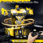 Qumcou Remote Control Car, Transform Robot RC Cars with Cool Headlights, 2.4Ghz Kids Toys Car with 360 Degree Rotation and One-B