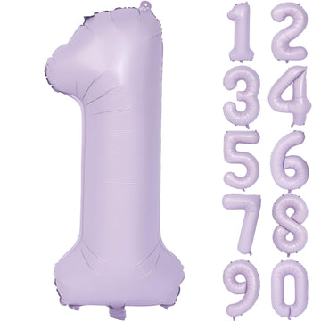 40 In Matte Purple Number Balloons Helium Foil Mylar Balloon Birthday Party Banquet Decoration Digital 1