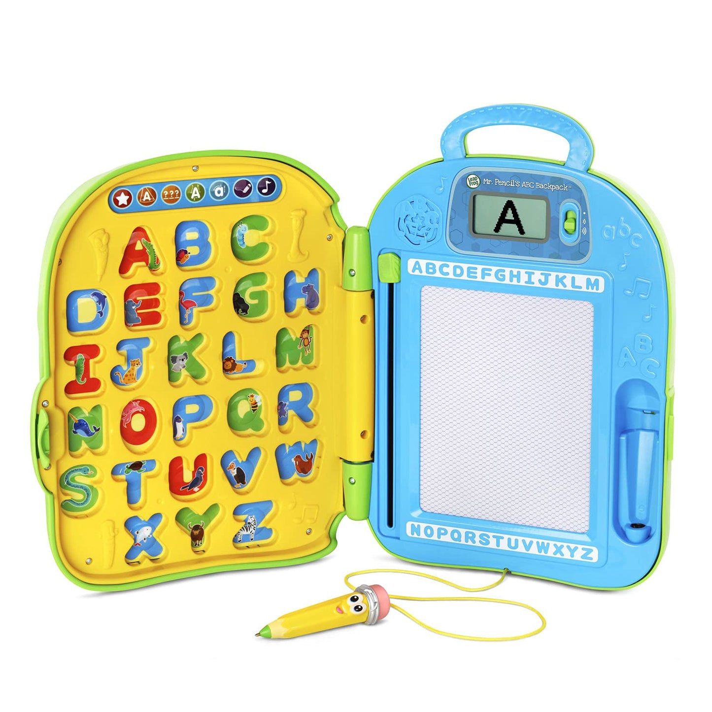 LeapFrog Mr. Pencil's ABC Backpack, Green, Frustration Free Packaging, Model 80-603401, Plastic Material