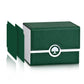 Uaono Mtg Card Deck Box For Trading Cards,Sideload Commander Deck Box Fits 120+ Sleeved Cards, Pu Leather Card Storage Box For Magic Yugioh Ptcg Cards (A- Green&White)