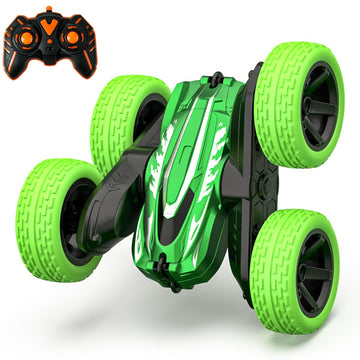 Bezgar Remote Control Car - Upgraded Dual-Motor Type-C Direct Charge Rc Cars For Kids, 2.4Ghz Double-Sided Driving 360 Flips Rot