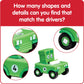 Hand2Mind Numberblocks Mini Vehicles, Race Car Toys, Toy Vehicle Playsets, Play Figure Playsets, Small Figurines For Kids, Number Toys, Counting Toys, Math Toys For Kids 3-5, Birthday Gifts For Kids