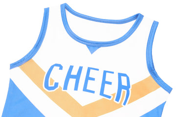 Davsolly Ice Blue Cheerleader Costume For Girls Cheerleading Outfit For Kids Cheer Up Halloween Cosplay Birthday Gifts
