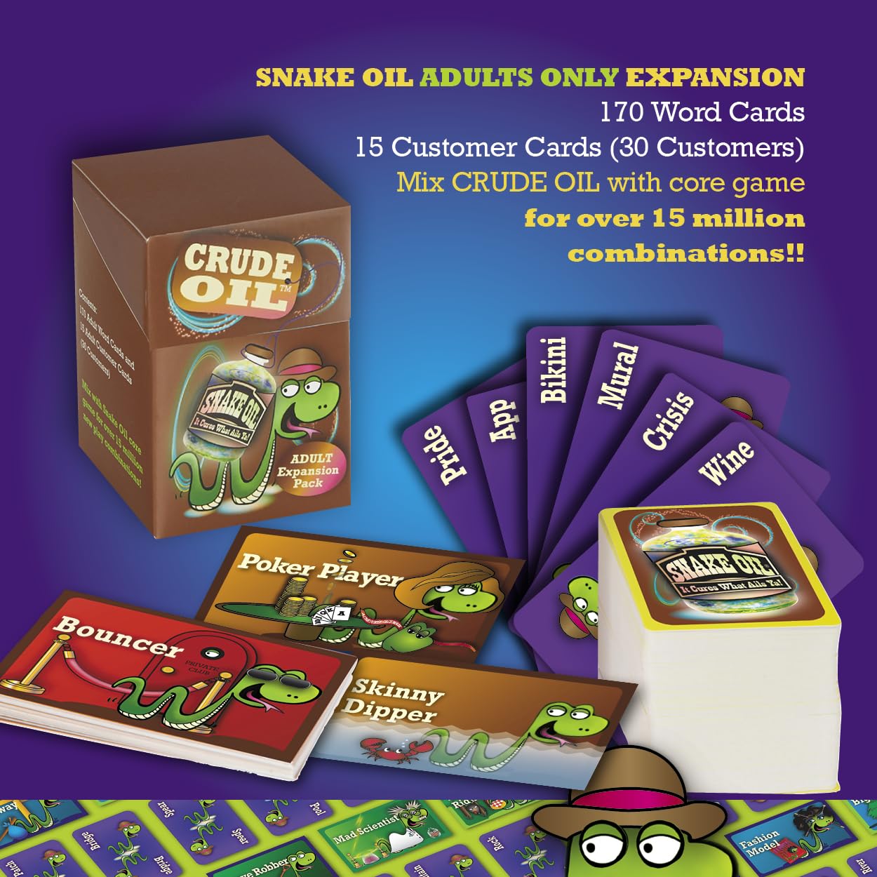 Snake Oil Crude Oil - Uncensored Game Expansion Pack For Adults - The Spicy Selling Party Game