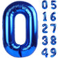 Big Navy Blue 0 Number Balloon 40 Inch, Foil 0 Number Balloons, Number Zero Balloons For 10 20 30 40 50 60 70 80 90 100 Women Me