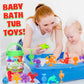Suction Bath Toys For Kids - 24 Silicone Ocean Animals Suction Toys With Storage, Sensory Window Toys For Toddlers, Suitable For Indoor, Outdoor, And Travel Toys, Autism Toy, And Party Favors