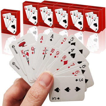 VOVCIG Mini Playing Cards, 10 Pack of Mini Decks, 1.6 Inch Miniature Poker Cards, Poker Cards, Game Poker Cards with Gift Box, P