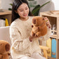 Soft Capybara Stuffed Animals Capybara Plush Toys Plushies with Hamburger Backpack Cuddly Rodents Doll Gift for Kids and Lovers