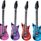 Zugar Land Rock Inflatable Guitar (40 Inches) Vinyl. Perfect Party Favor, Dj Dance 80S Rocker (Rock-N-Roll (12 Pack)), Multicolor