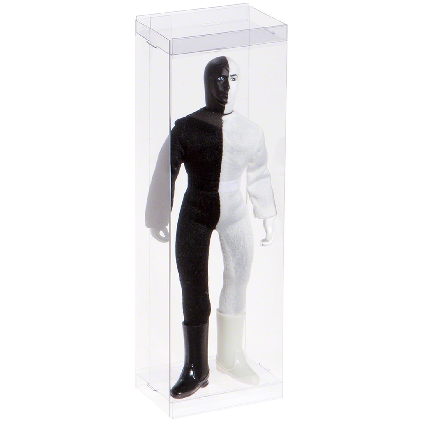 Dollsafe Clear Folding Display Box For Thin 7-8 Inch Dolls And Action Figures, 3'' W X 2'' D X 8.5'' H, Pack Of 10