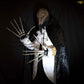 Foggizo Articulated Fingers With White Nails, Articulated Claws Extensions With Gloves, Halloween Props For Any Costume, Robot H
