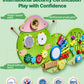 VEVOR Caterpillar Activity Wall Busy Board Wall, 12 Wall Activities Board, Montessori Sensory Wall Panel for Kids 3-12 Years, Se