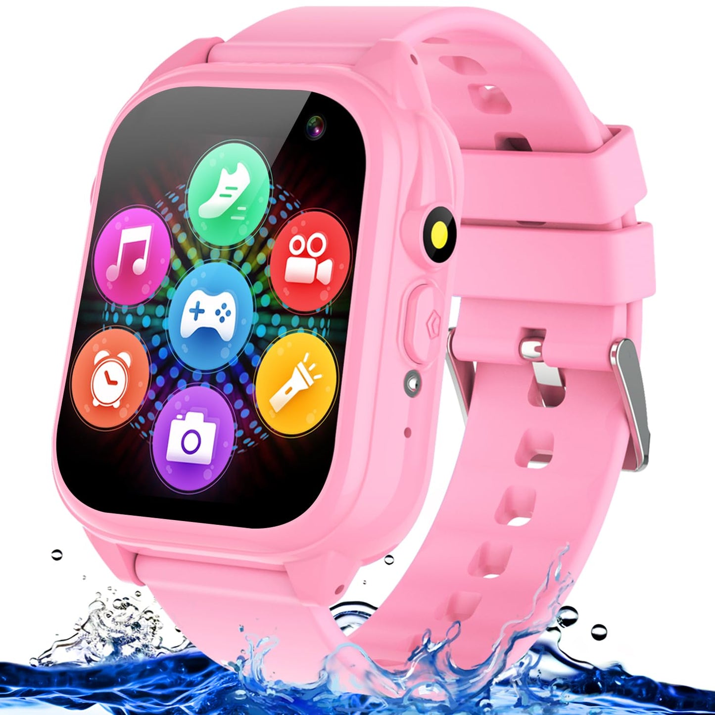 Semloo Waterproof Smart Watch for Kids 3-12 Years Old Girls Toys with 26 Games, Video Camera, Pedometer, Music Player, Alarm Clo