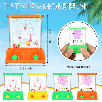 Gejoy 4 Pieces Water Games Handheld Valentines Day Gifts For Kids Mini Waterful Ring Toss Retro Pastime Toys Car Games Birthday Party Favor For Classroom Kids Adults Gifts(Cute Style)