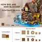 Insoon Wood Cabin Building Set With Led Light, 2570 Pcs Wooden Forest House Mini Building Block Toy With Waterwheel Pond Animals, Big House Construction Model For Adults Teens Kids Boys Girls 10-12+