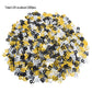 Number 50 Confetti Shiny Table Confetti for 50th Birthday Anniversary Party Decoration, Black Gold Silver, 1.59 Oz