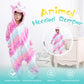 Michley Animal Hooded Romper Kids Flannel Halloween Cosplay Pajamas Costume 3-12T For Autumn Winter, Unicorn, 9-10T, Size130