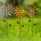 Stargarden 3Pcs Metal Wind Spinners Outdoor, Garden Pinwheels For Yard, Small Windmills Decorative Garden Stakes For Yard Lawn P