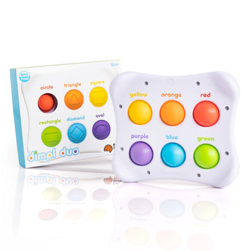 Fat Brain Toys Dimpl Duo, Early Learning Sensory Toy For Babies 1 Year+ & Toddlers, Interactive Baby Toys With Braille, Fidget T